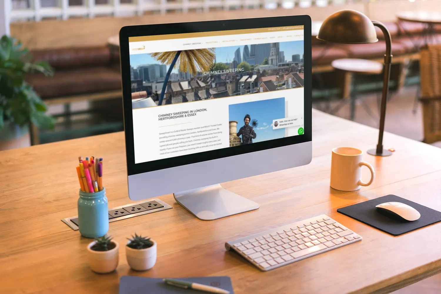 SweepSmart website designed and built by Codebreak, shown on a desktop